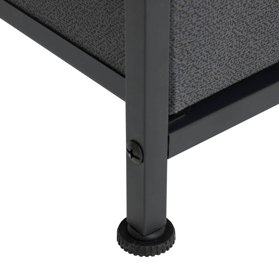 Rangement 4 tiroirs tissu, gris anthracite 