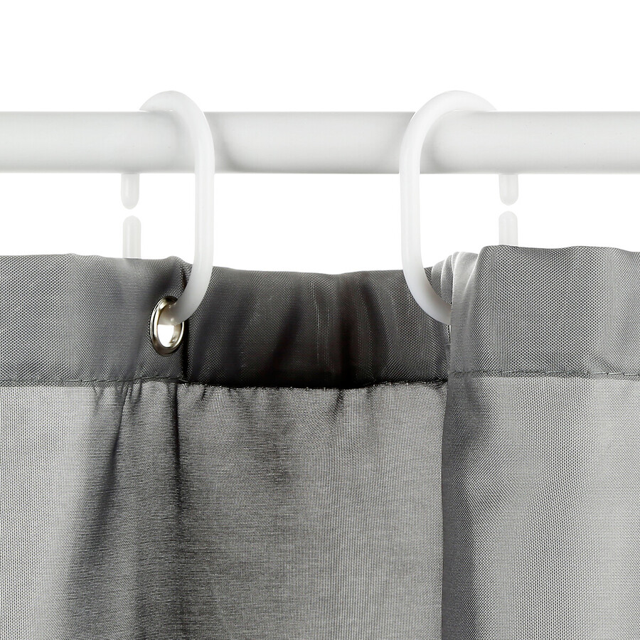 Rideau de douche 180x200cm, gris Colorama