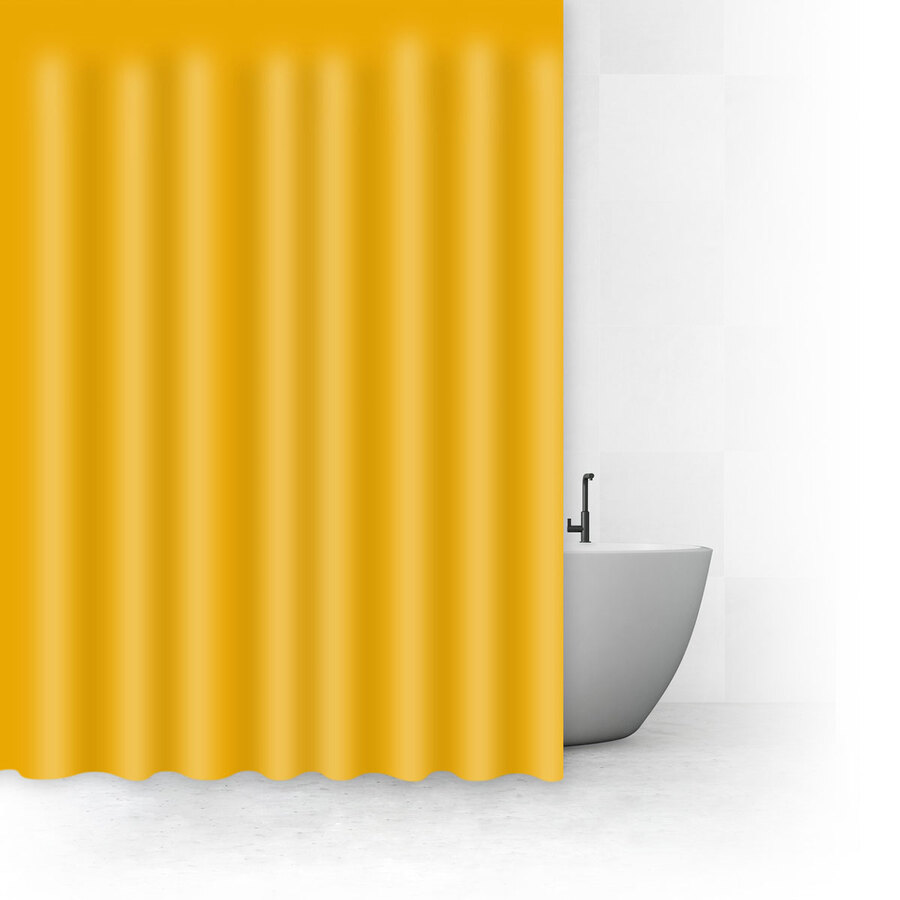 Rideau de douche 180x200cm, jaune Colorama