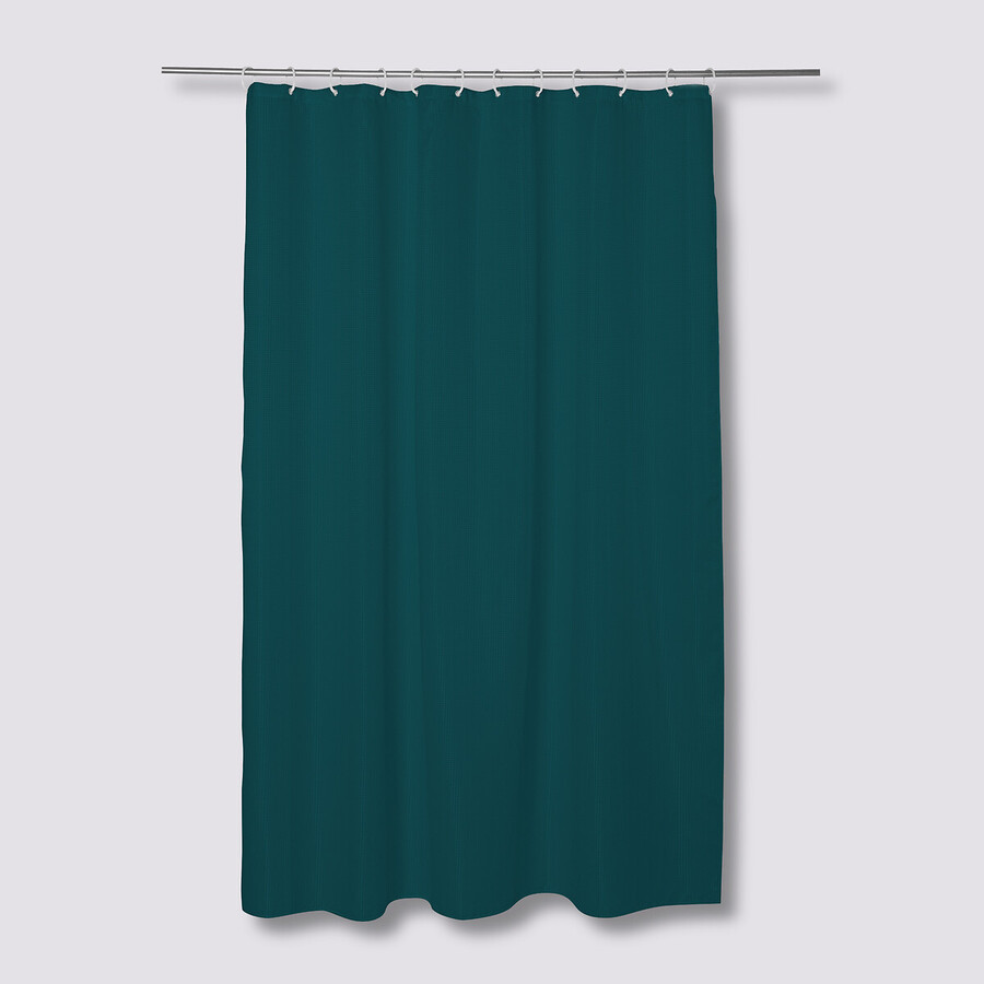 Rideau de douche 180x200cm, bleu pétrole Modern color
