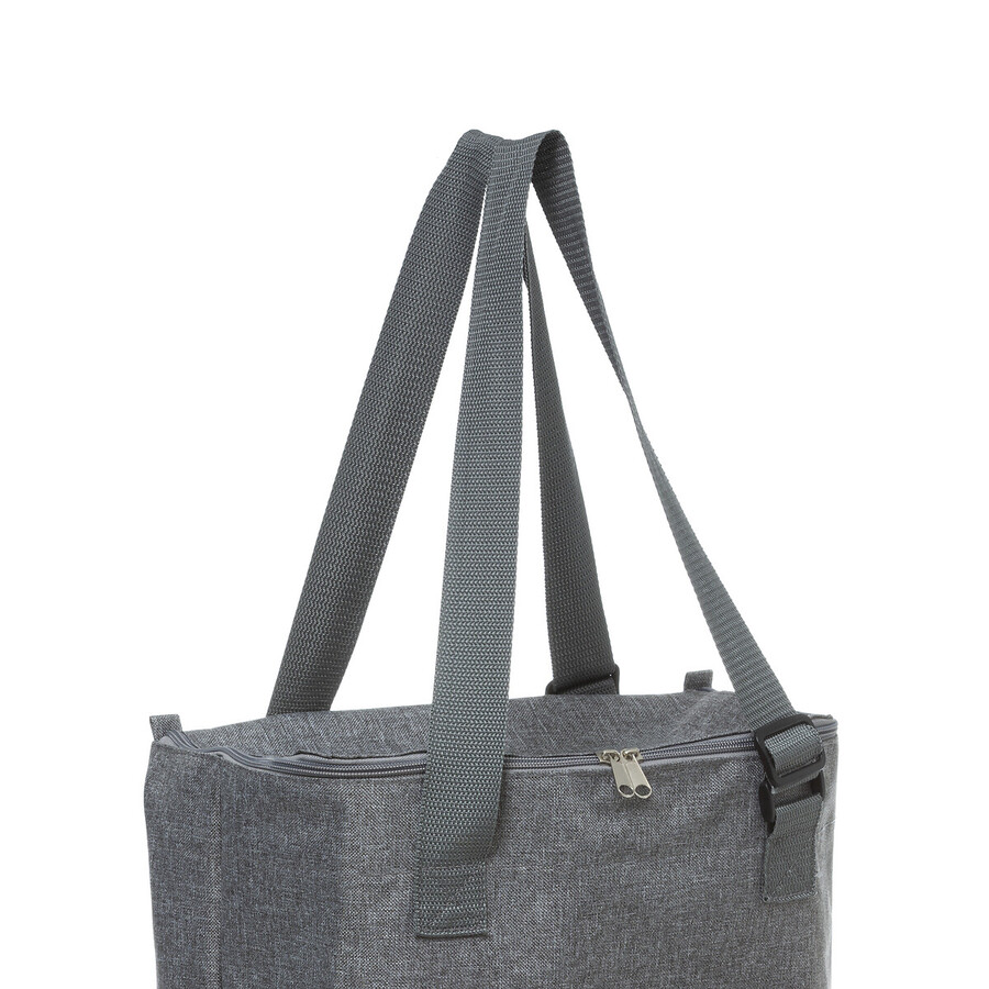 Sac de shopping avec 2 roulettes, gris 
