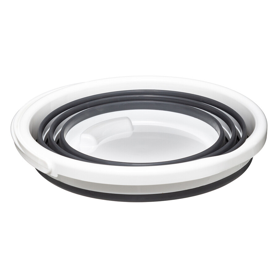 Seau pliable 10l - blanc, gris 