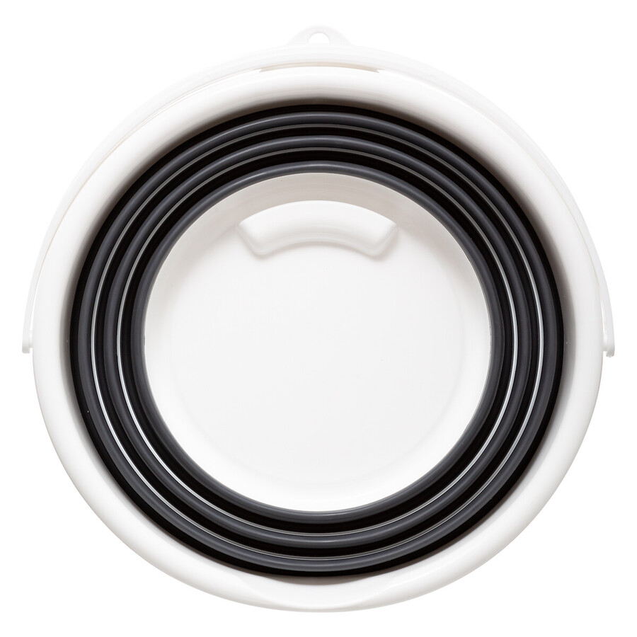 Seau pliable 10l - blanc, gris 