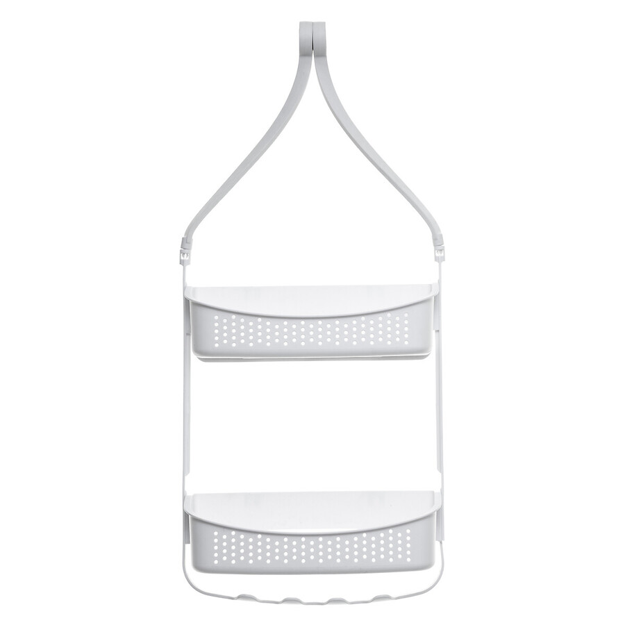 Serviteur de douche 2 niveaux, blanc 