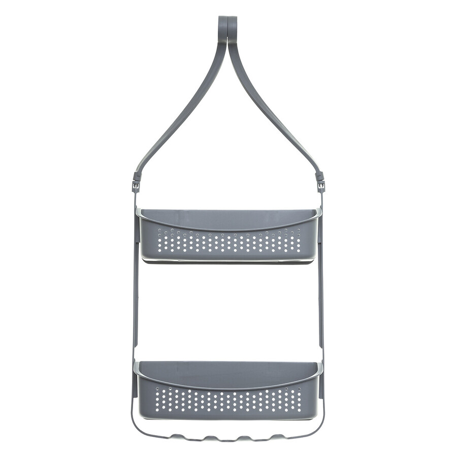 Serviteur de douche 2 niveaux, gris 