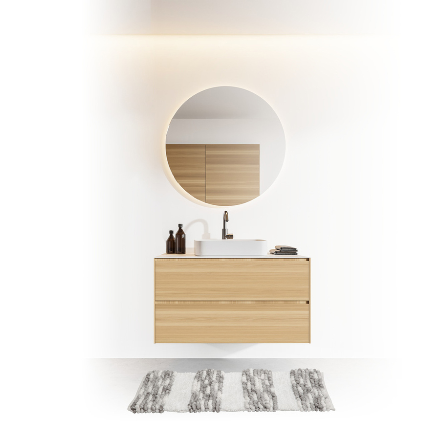 Tapis 50x75 cm, gris, blanc