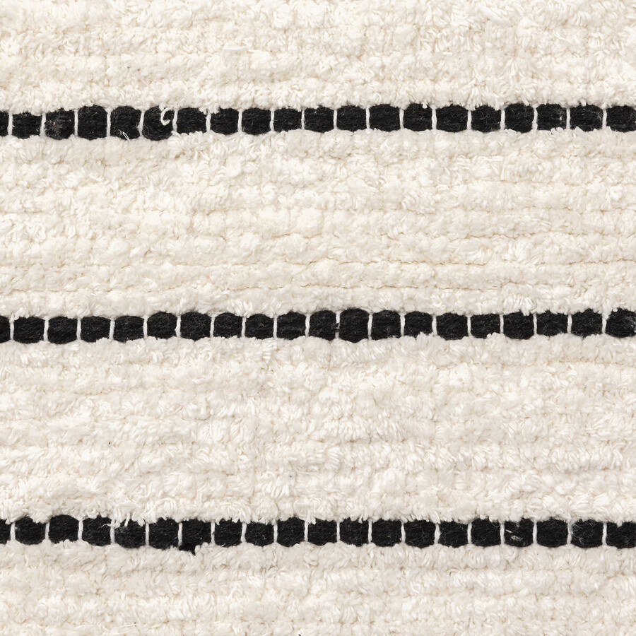 Tapis rayé microfibre 50x120cm - blanc 