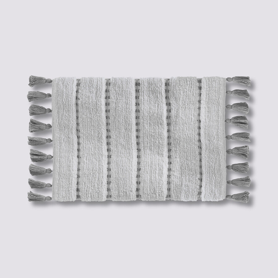 Tapis 50x75 cm, gris, blanc 