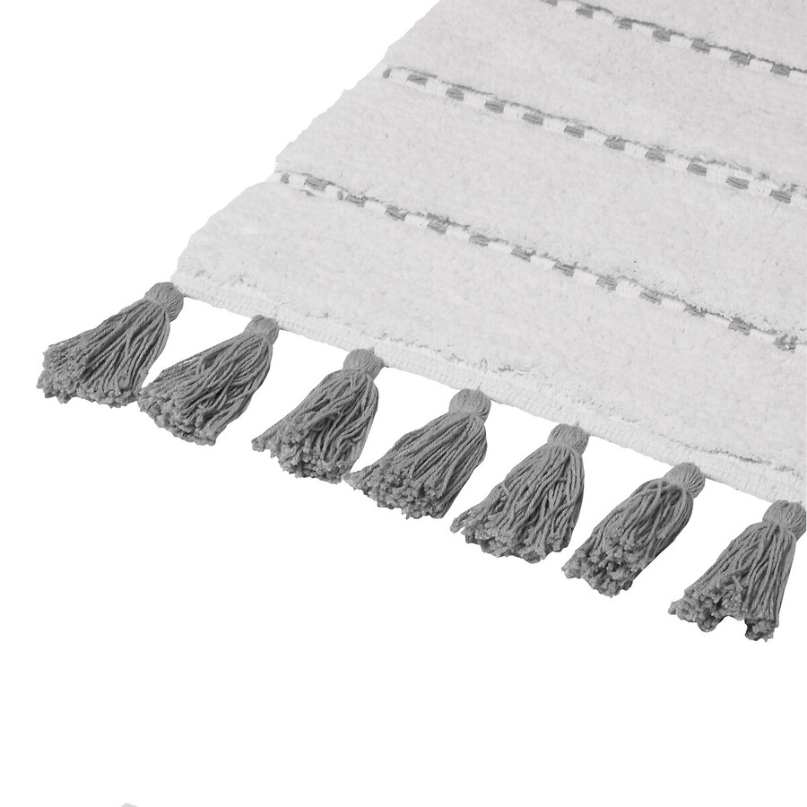 Tapis 50x75 cm, gris, blanc 