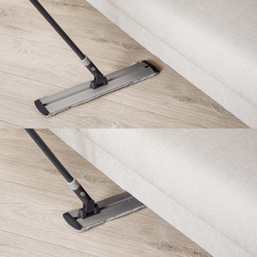 Tête de balai coulissant, gris Click & clean