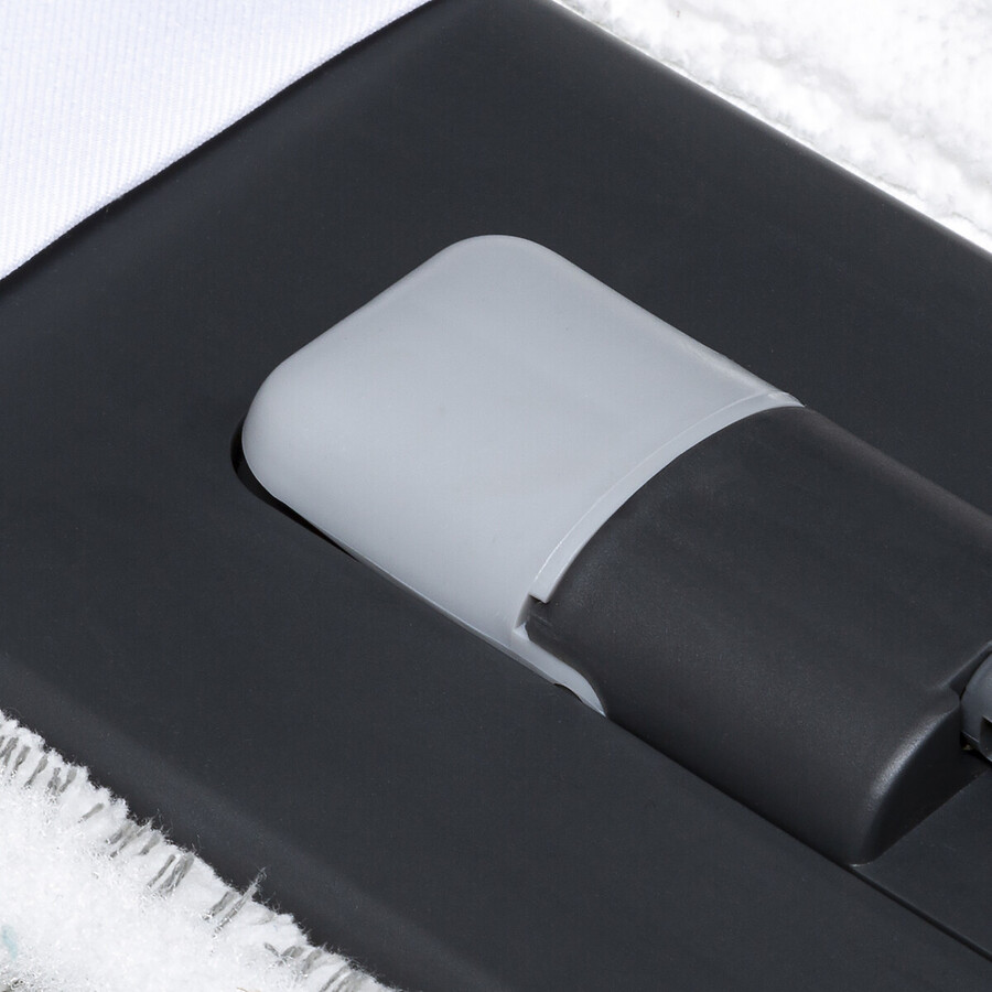 Tête de balai microfibre, gris Click & clean