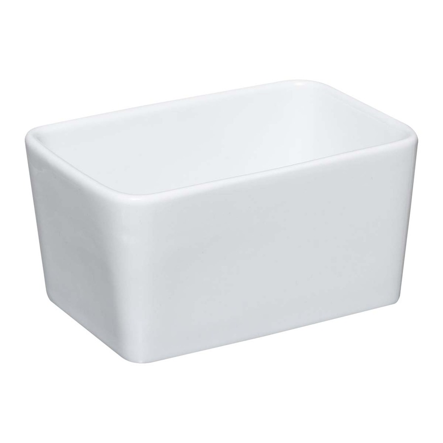 Beurrier céramique avec couteau, blanc Seramik