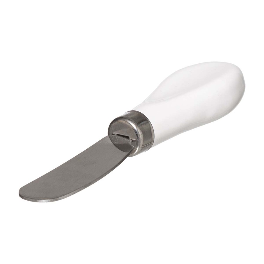 Beurrier céramique avec couteau, blanc Seramik