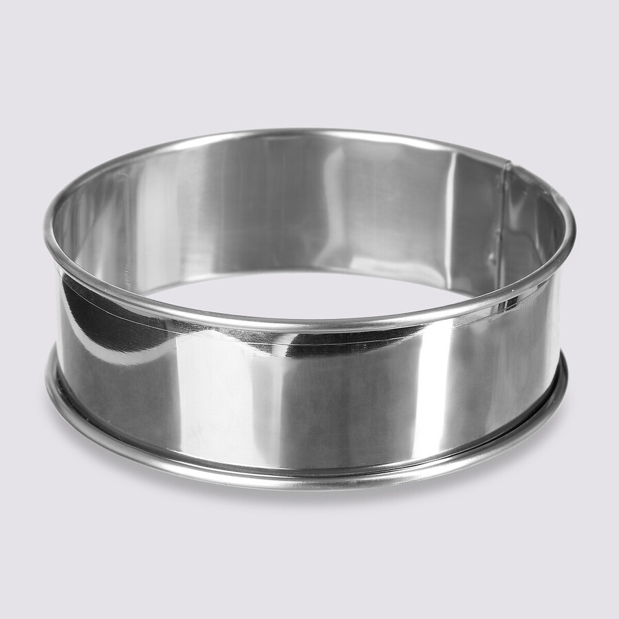 4 cercles à tartelettes inox, 9cm 