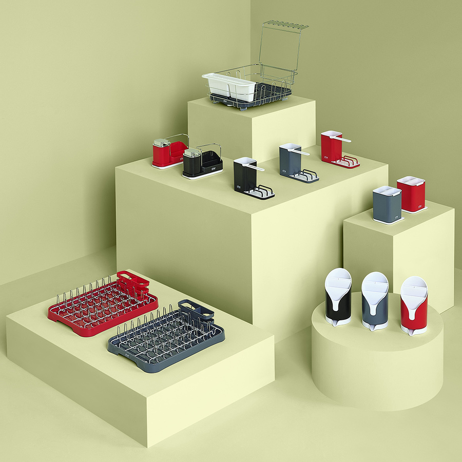 Organiseur d'évier 4en1, gris anthracite Néo