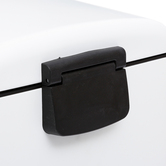 Poubelle rectangulaire à pédale métal 30l, blanc Ariane