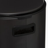 Poubelle ronde en métal 30l, gris charbon Delta