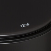 Poubelle ronde en métal 30l, gris charbon Delta