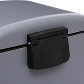 Poubelle rectangulaire à pédale métal 30l, gris Ariane