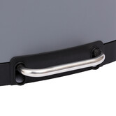 Poubelle rectangulaire à pédale métal 30l, gris Ariane