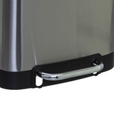 Poubelle rectangulaire à pédale métal 30l, inox Ariane