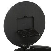 Poubelle ronde à pédale métal 30l, inox Delta