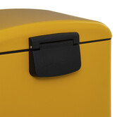 Poubelle rectangulaire à pédale métal 30l, jaune Ariane