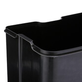 Poubelle rectangulaire à pédale métal 30l, taupe Ariane