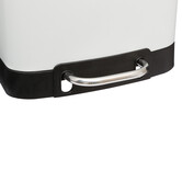 Poubelle rectangulaire à pédale métal 6l, blanc Ariane