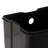 Poubelle rectangulaire à pédale métal 6l, blanc Ariane