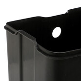 Poubelle rectangulaire à pédale métal 6l, gris Ariane