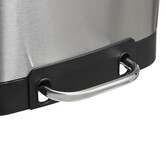 Poubelle rectangulaire à pédale métal 6l, inox Ariane
