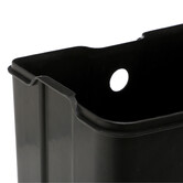 Poubelle rectangulaire à pédale métal 6l, noir Ariane