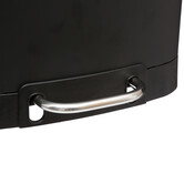 Poubelle rectangulaire à pédale métal 6l, noir Ariane