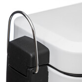 Poubelle rect soft close inox 5l, blanc 