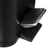Poubelle rect soft close inox 5l, noir 