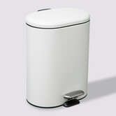 Poubelle soft close métal 6l, blanc Siliflex