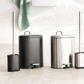 Poubelle soft close métal 6l, noir Siliflex