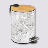 Poubelle soft close 3l, noir et blanc Blackflora