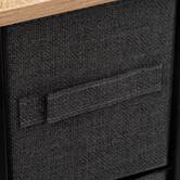 Rangement 4 tiroirs tissu, gris anthracite 