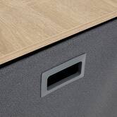 Rangement 5 tiroirs tissu, gris anthracite 