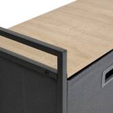 Rangement 5 tiroirs tissu, gris anthracite 