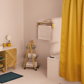 Rideau de douche 180x200cm, gris charbon Modern color