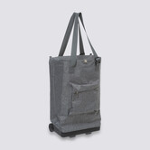 Sac de shopping avec 2 roulettes, gris 