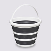Seau pliable 10l - blanc, gris 