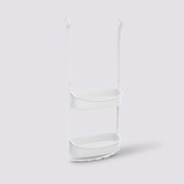 Serviteur de douche 2 niveaux, blanc 