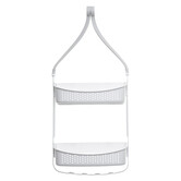 Serviteur de douche 2 niveaux, blanc 