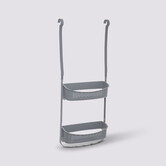 Serviteur de douche 2 niveaux, gris 