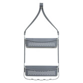 Serviteur de douche 2 niveaux, gris 