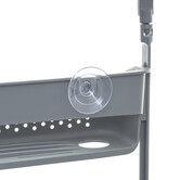 Serviteur de douche 2 niveaux, gris 